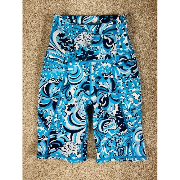 Lilly Pulitzer Luxletic South Beach High Rise Mermazing Biker Shorts XXS - Picture 8 of 8